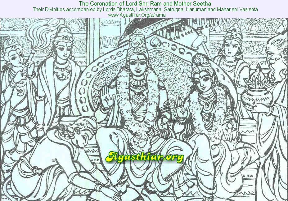 The Coronation of Lord Shri Ram and Mother Seetha